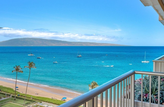 Maui Resort Rentals: The Whaler 1015 - Gorgeously Remodeled 10th Floor Interior Courtyard Studio, Spectacular Ocean and Mountain Views!