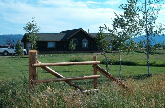 Modern log home with a view of the Tetons!