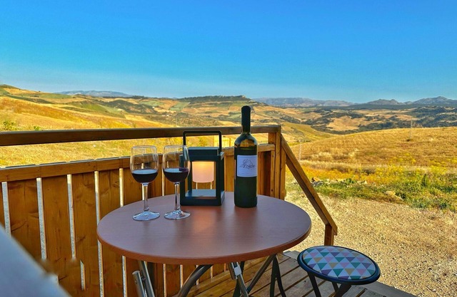 Nature lovers escape on an eco-friendly vineyard