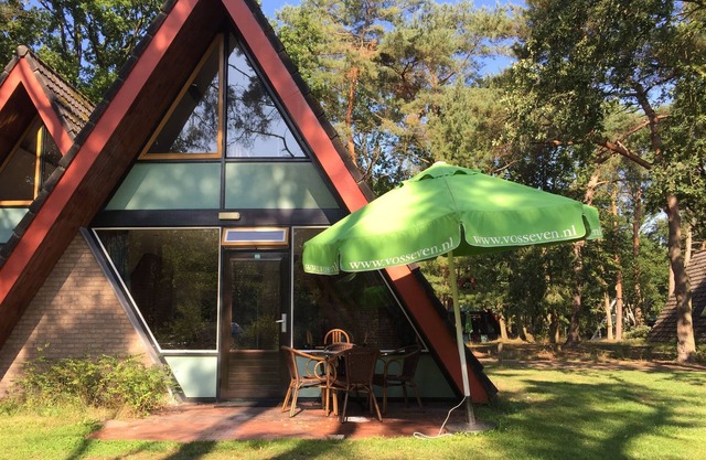 Nice house with a terrace, located near a pond