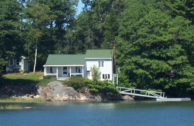 Oceanfront Cottage with Panoramic Views & Its Own Tidal Dock on Casco Bay
