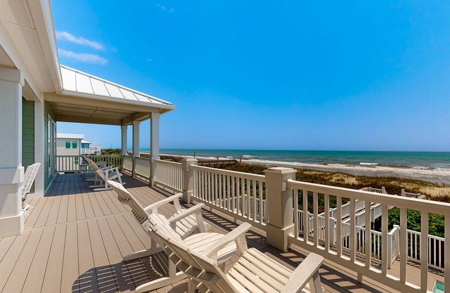 Oceanfront home with direct beach access and movie room