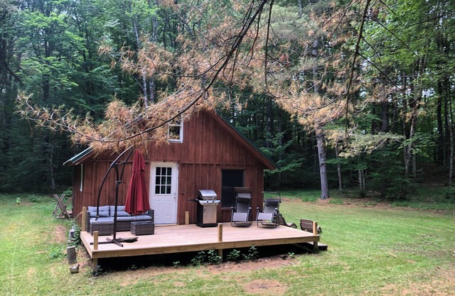 Off Grid Cabin In The Woods.