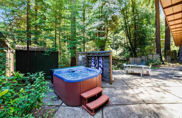 Old Caz Cottage ~ Stylish Mid-Century Décor Nestled Amongst the Redwoods.