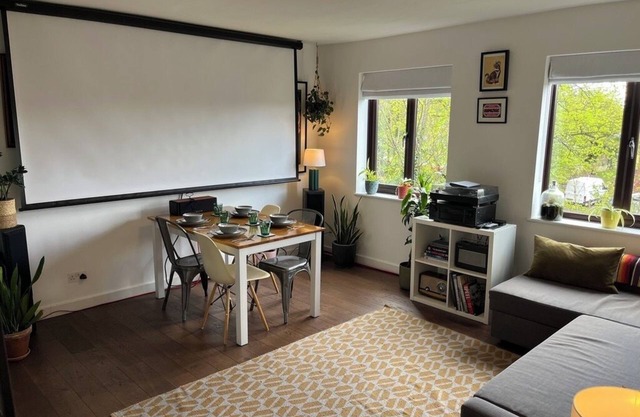 One bed flat with sofa bed, parking & home cinema