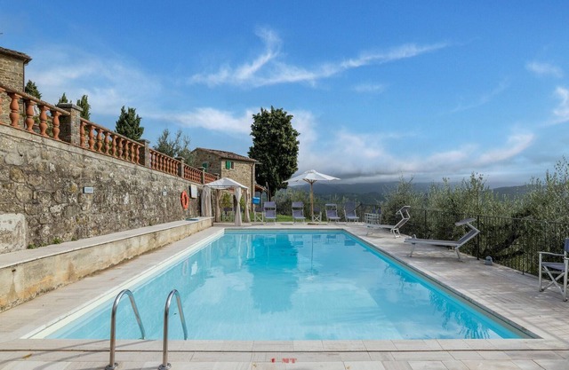 Panoramic stone apartment with swimming pool