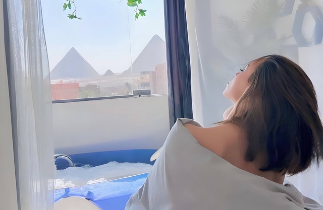 Pharaoh pyramids view