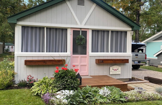 Pink Door Cottage. Northern Michigan Cottage.
