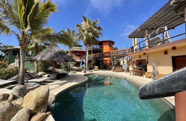 Poolside Privacy Where the Growing Fields Meet the Beach