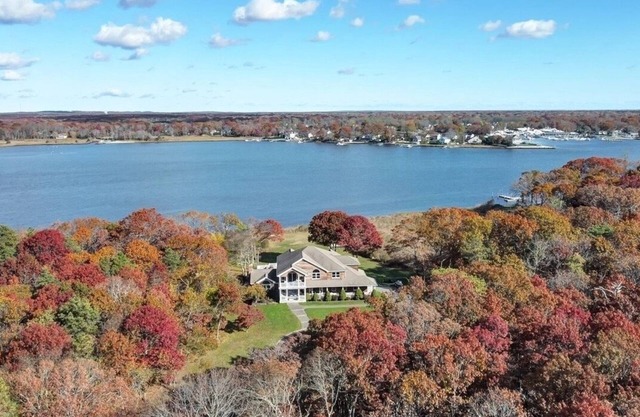 Private, 3-acre, waterfront escape w/pool, firepit, game rm & spectacular views