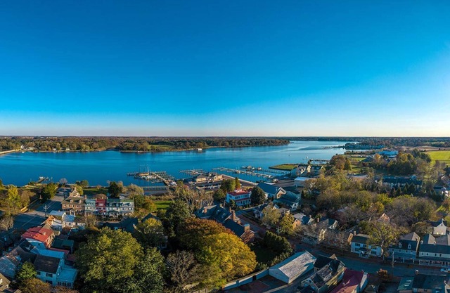 Private pier and pool at this waterfront Chestertown home