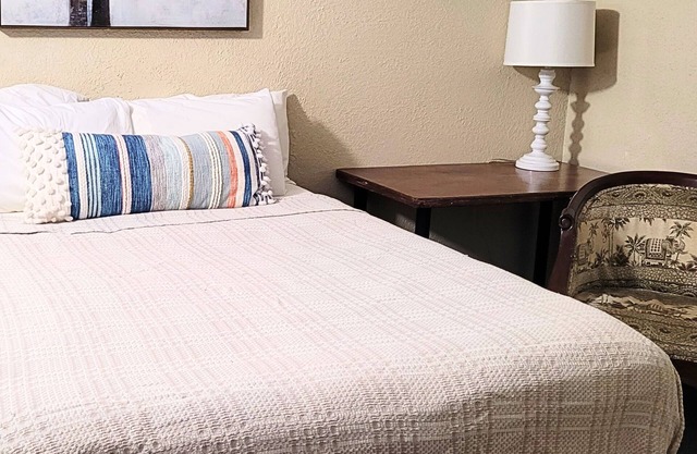 Private Queen Bed with Cable