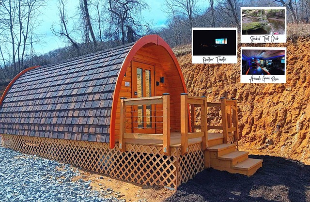 Ridgetop Retreat Cabin at Highland Hideaways - Arcade & Drive-in Theater