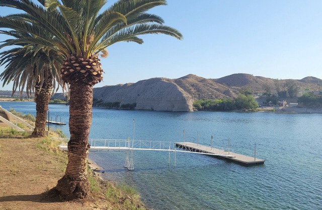 Riverfront house with casino view