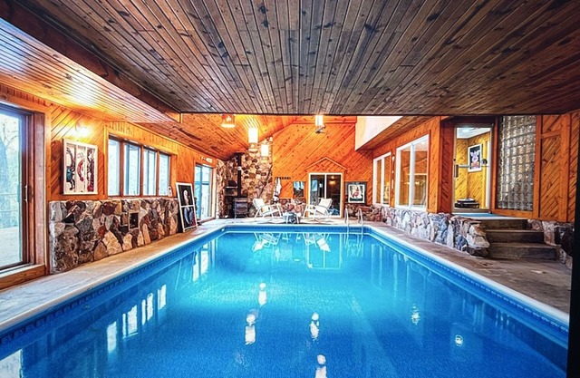 Road America Adjacent Lake House with indoor pool