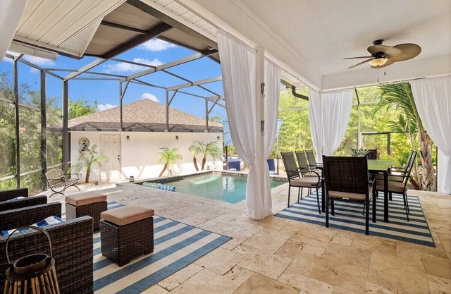 Romantic Beach Home with Heated Pool, Golf Cart