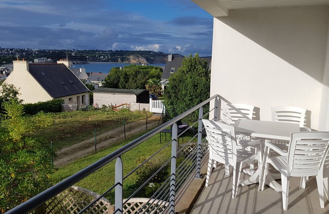 Sea View, 3 Rooms with Terrace, 200m MORGAT Beach