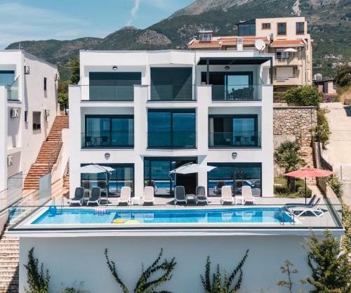 Seafront Villa with Private Pool in Dobra Voda, Montenegro