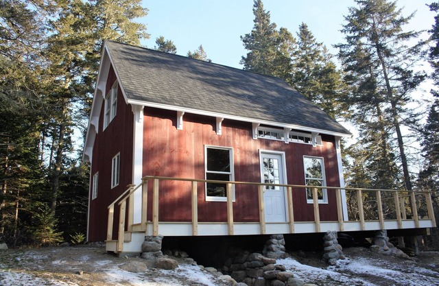 Secluded Rustic Cabin in the Woods with Distant Water View