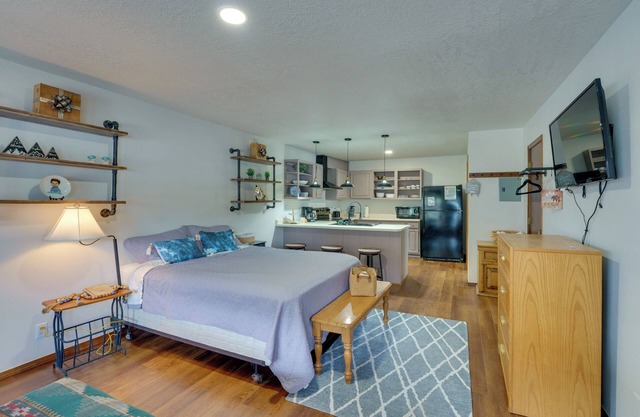 Ski Slope & Mtn Views: Waterfront Red River Studio