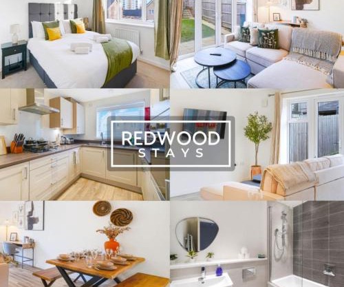 Spacious and Cosy 3-Bedroom 2-Bathroom Serviced House, Free WiFi and Free Parking for 2 Cars By Redwood Stays