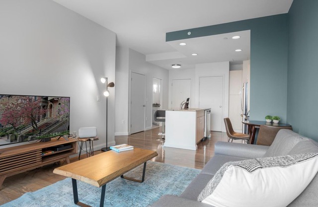 Spacious + Bright 1BR in Theater District w/ Gym by Blueground