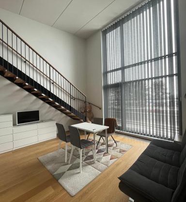 Spacious loft apartment with a lake view