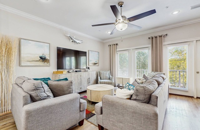 Spacious private home with patio, balconies, close to beaches & shared pool