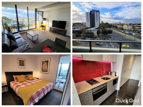 St Kilda vibes - City views, airy 1 bed sleeps 2-4