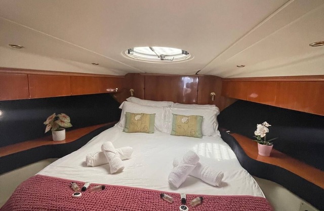 Stay on a Sunseeker boat in Torquay Marina, MDL, on the South Coast of Devon UK.