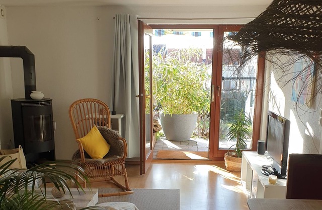 Studio 22 with pool use, sauna, wood-burning stove and terrace Fitness equipment