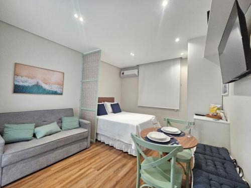 Studio na melhor praia de Santos