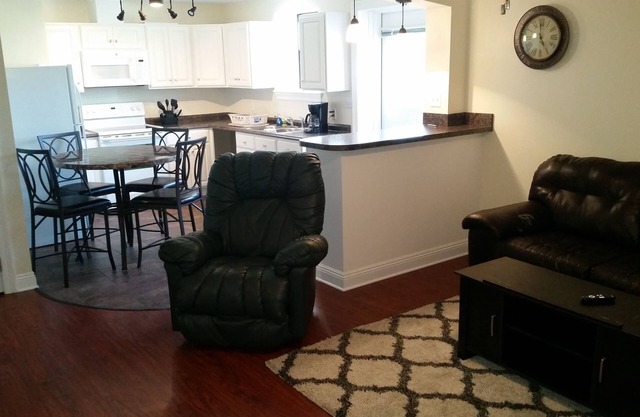 Suburban area condo. Ideal for the avid fisherman or fishing family.