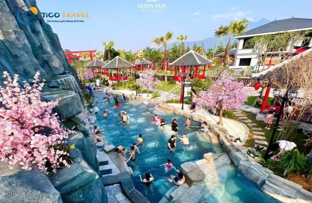 Tắm khoáng Onsen mineral bath, Vuon Vua, Thanh Thuy, Phu Tho