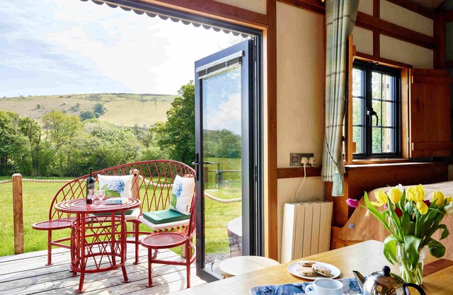The Orient Express Shepherd's Hut with Hot Tub
