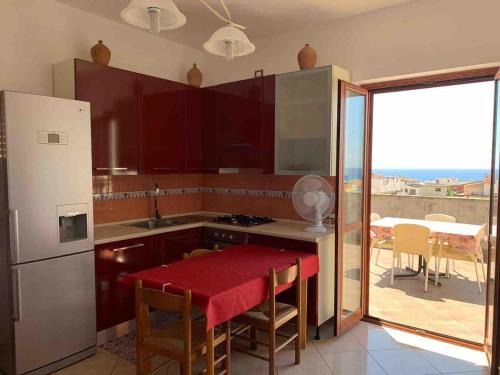 The terrace overlooking the Ionian Sea