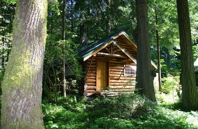 This historic log cabin is adjacent to Copper Creek Restaurant just a few miles to Mt. Rainier National Park. Hot tub, full kitchen, gas fireplace, romance!
