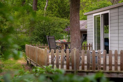 Tiny cabin in bosrijke omgeving de Veluwe - met terras, tuin en fietsschuurtje