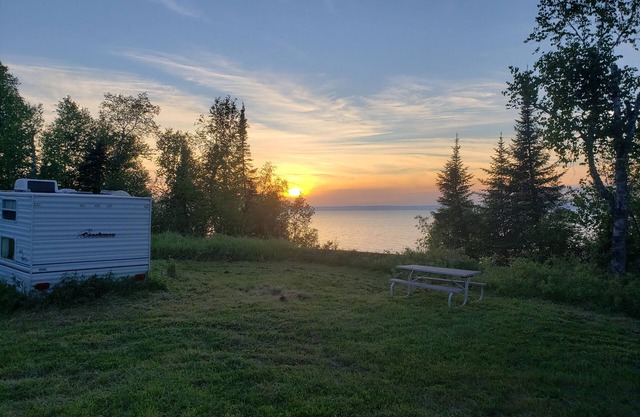 Trailer on the South Shore of Lake Superior
