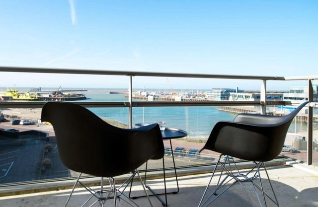 Two room apartment overlooking the harbor