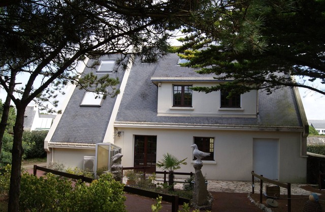 very large house foot in the water in private subdivision