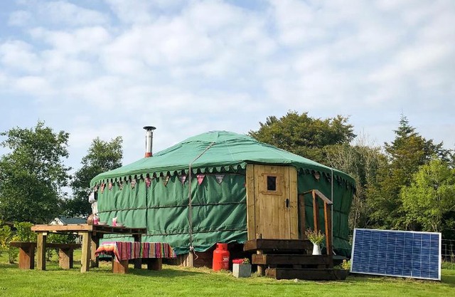 'Villager' the Yurt at Pentref Luxury Camping