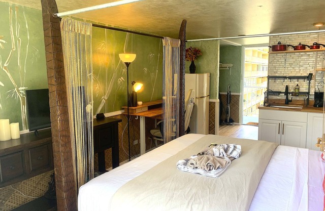 Waikiki Living, 4 blocks from surf, mountain views, king size bed and office!