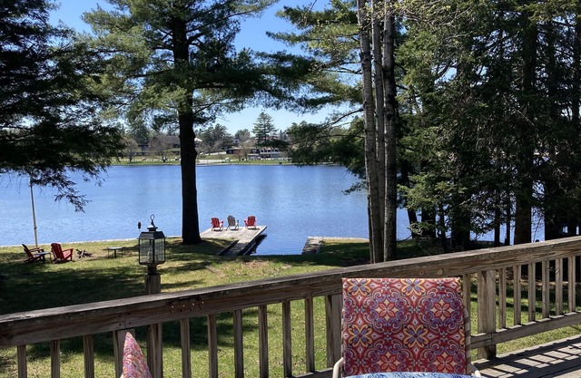 Waterfront Adirondack privacy while walking to Old Forge village