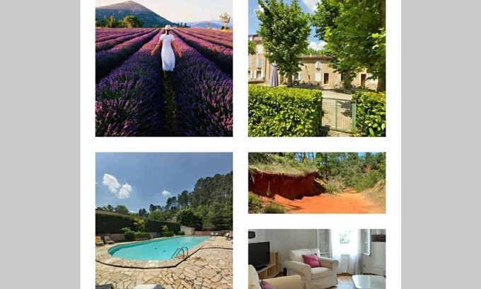 Rustrel Apartment | Éblouissant appartement au calme d'une résidence avec piscine idéalement situé au pied du Colorado provençal dans le prestigieux Luberon