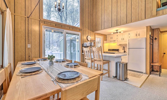 Locust Lake Village Cottage | 1 Block to Lake: Poconos Getaway w/Fire Pit!