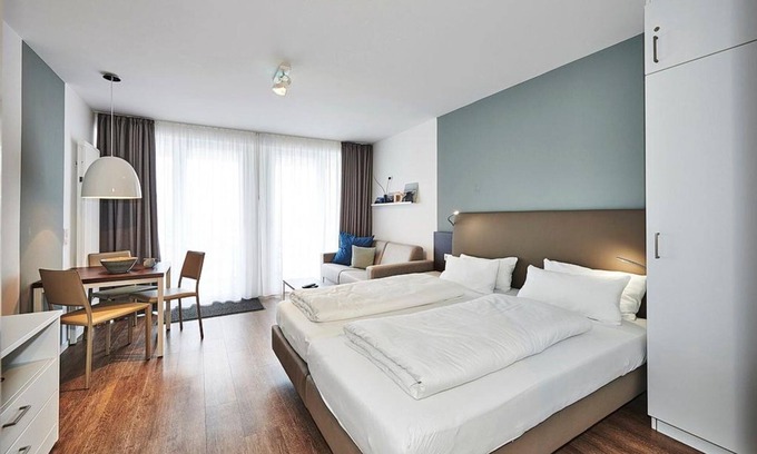Bensersiel Apartment | 1-room apartment near the North Sea with balcony incl. use of swimming pool & sauna -
