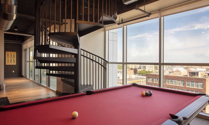 Downtown Buffalo Condo | 2 Bedroom Luxury Bi-Level Condo in Downtown Buffalo - Rooftop Bar, Bowling Alley
