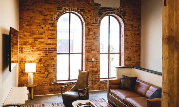 Jonesville Apartment | 2 Bedroom Townhouse downtown Elkin, Sleeps 6, Renovated Historic Building