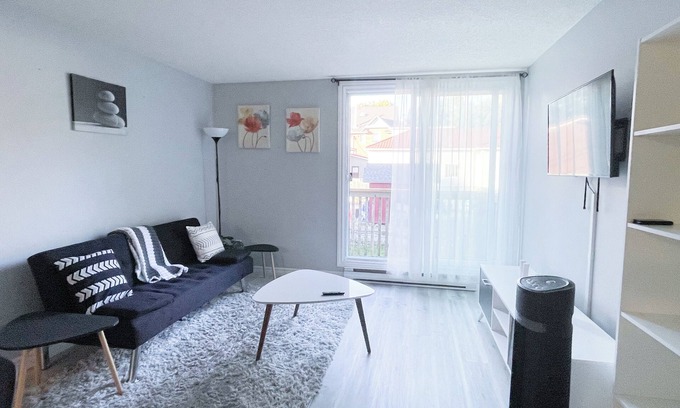 Waterloo Apartment | 2-bedroom with 1 Parking, WIFI, SmartTV, Netflix, Laundry and Kitchen. Sleeps 6.